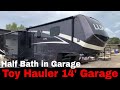 Luxe Toy Hauler 44FB with Half Bath in Garage - 14-foot garage