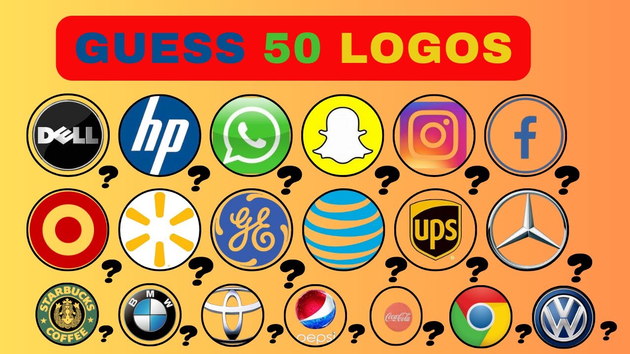 Guess the Logo 50 Famous Logos Logo Quiz 2023 YouTube