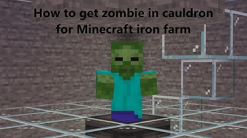 How to get ZOMBIE IN CAULDRON/COMPOSTER for MINECRAFT IRON FARM! Minecraft 1.16