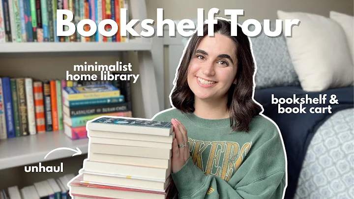 BOOKSHELF TOUR 📚 minimalist home library + reorganize my bookshelves + book unhaul (2025)