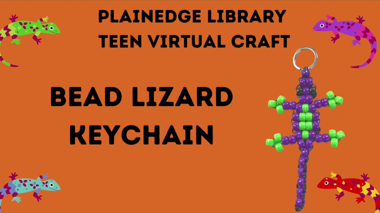 Bead Lizard Keychain