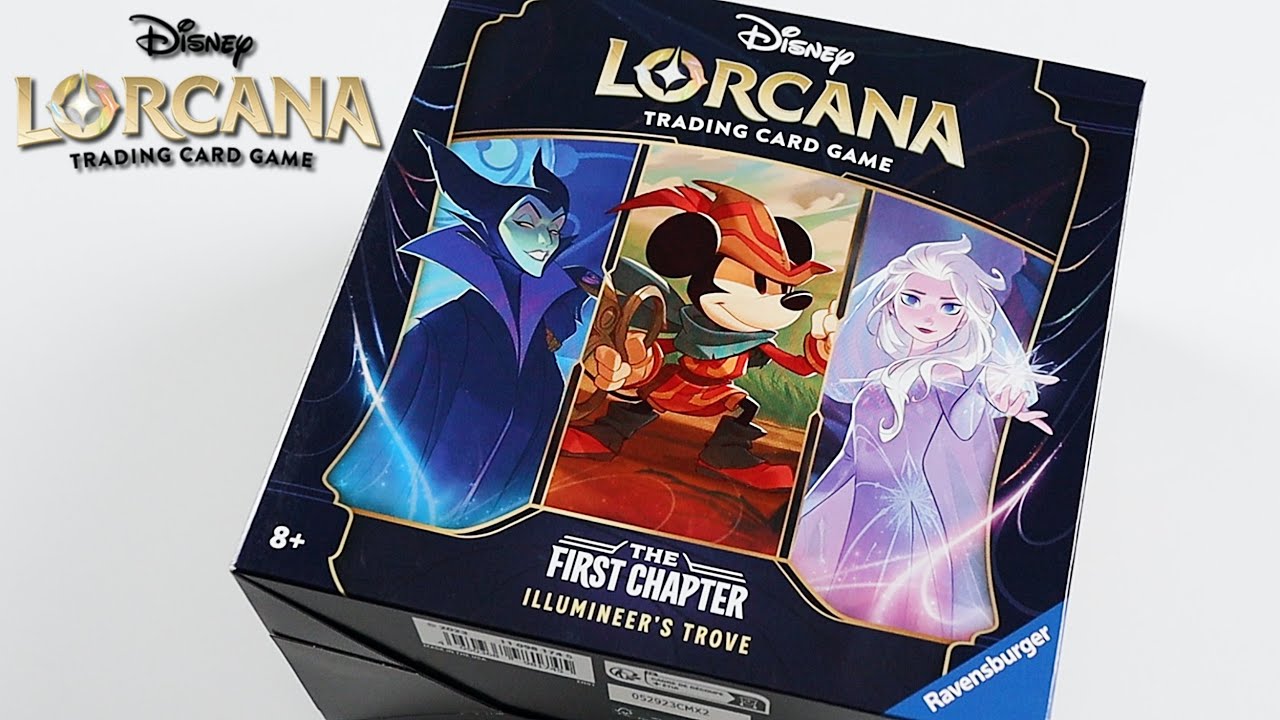 Lorcana The First Chapter Illumineer's Trove Collector Box (8 Booster  Packs, 2 Deck Boxes, Storage Box, 15 Game Tokens & More) 