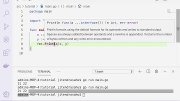Print(), Println(), Printf() functions in go