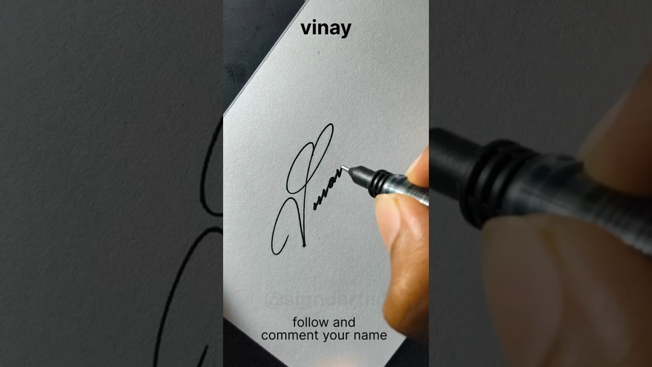 V name signature style 