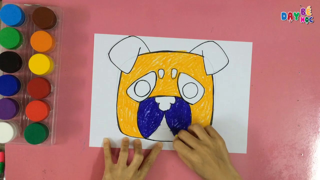 Làm đồ chơi trung thu | Cách vẽ mặt nạ con vật chó cho... - youtube
