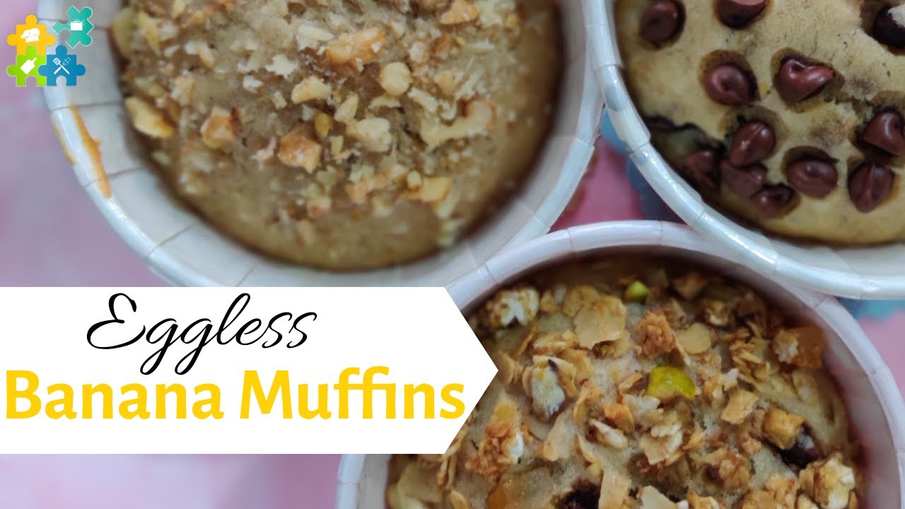 Moist and Delicious BANANA MUFFINS Recipe | How To Make BANANA MUFFINS 3 ways WITHOUT EGG Moist and Delicious BANANA MUFFINS Recipe | How To Make BANANA MUFFINS 3 ways WITHOUT EGG