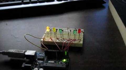 Arduino light patterns + binary counter