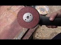 Backing Pad and 36 Grit Resin Fiber Disc on a 4 1/2 Inch Grinder