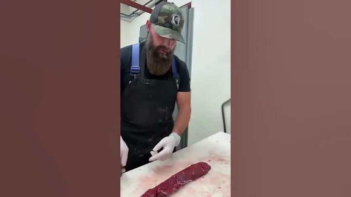 🔪Deer backstrap/chops. 🦌 #shorts #venison #deer #butcher #butchering #backstrap