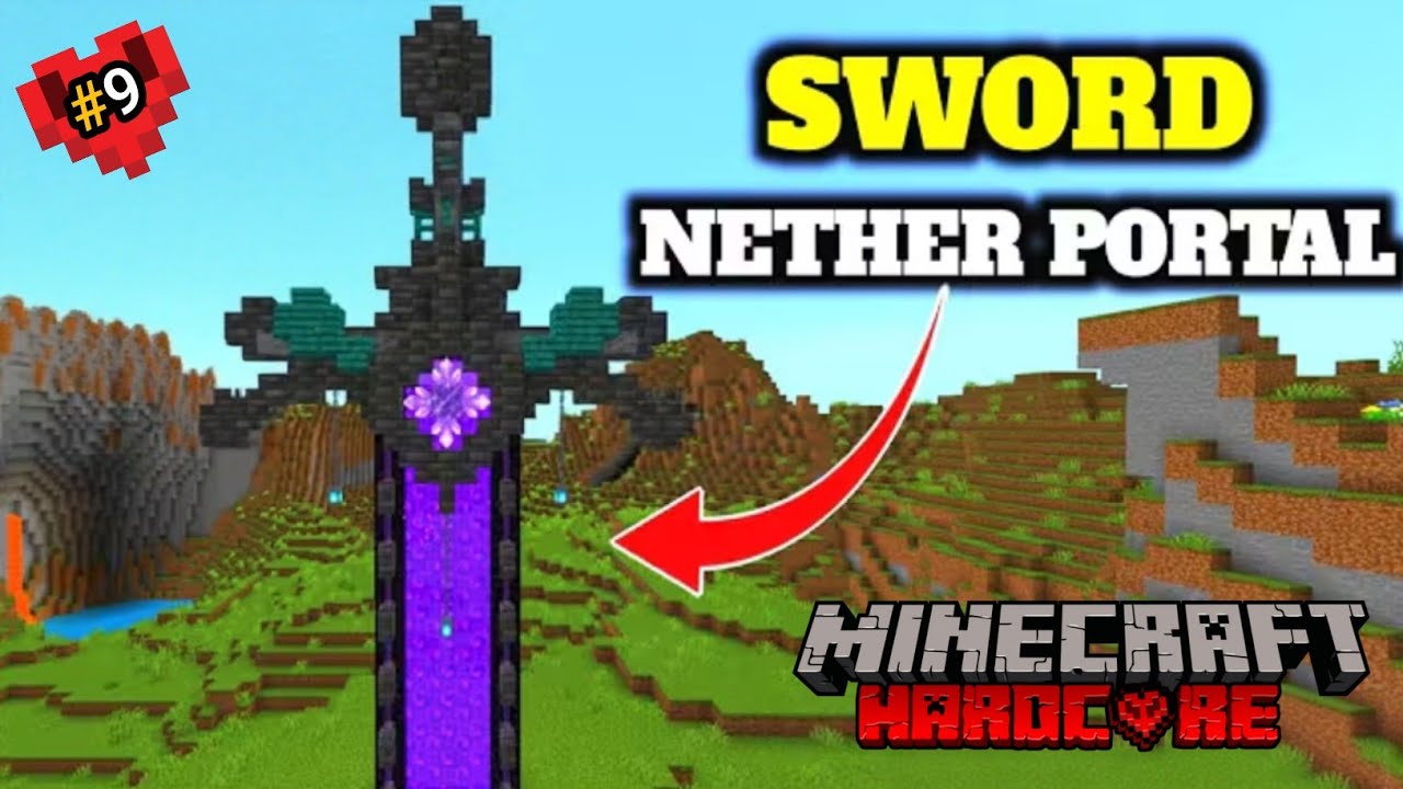 I Build Nether Portal Sword In 'Minecraft Hardcore 🥵#9 #minecrlaft # ...