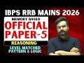RRB Clerk Mains 2025 | Official Paper-5 | Reasoning | Memory Based Questions Explained | Exact Level
