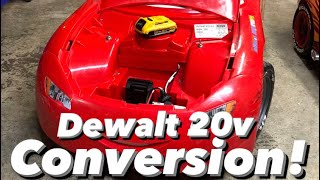 Converting a Power Wheels to Run a Dewalt 20v Battery