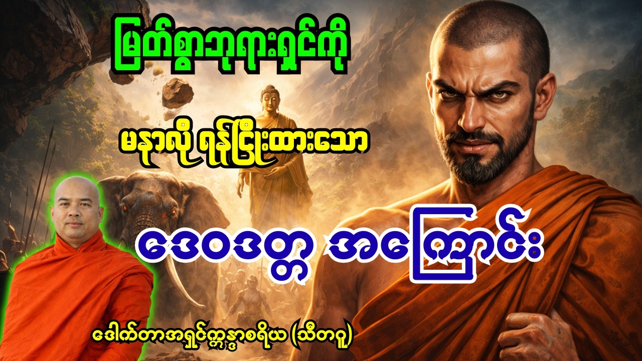 မြတ်စွာဘုရားရှင်ကိုအမြဲမနာလို၊ရန်ညှိုးထားသော ဒေ၀ဒတ္တအကြောင်း တရားတော် [ ဒေါက်တာအရှင်ဣန္ဒာစရိယ ]