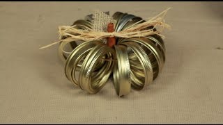 Mason Jar Lid Pumpkins