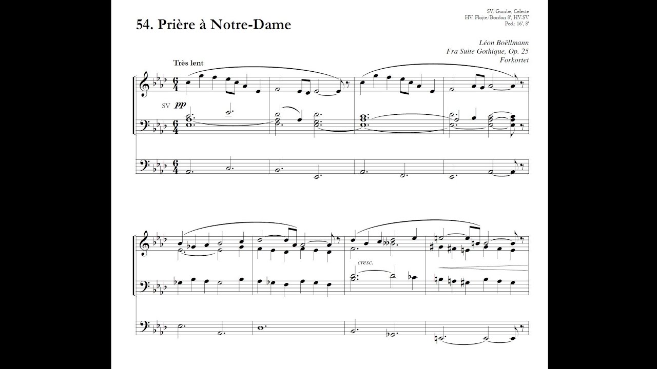 Léon Boëllmann Prière à NotreDame YouTube