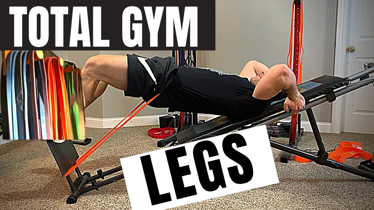 Total Gym (Weider Ultimate Body Works) Legs with Resistance Bands - YouTube