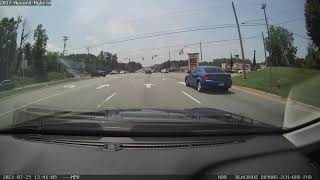 Front View Right on Red almost causes accident Wendover Ave West 7/29/2021 1:40PM