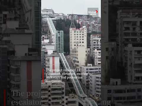 China unveils 80-storey-high escalator system to cut commute in mountainous county