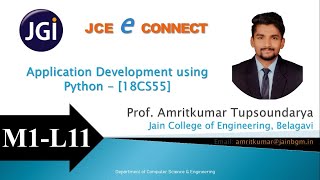 JCE CSE 18CS55 - M1_L11 - Functions (Local & Global) by Prof. Amritkumar Tupsoundarya