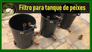 Como fazer um FILTRO para lagos com TILAPIA CARPA KOI LAMBARI Simples e barato