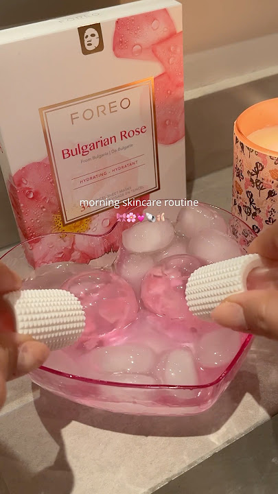 morning skincare routine💗 #aesthetic #asmr #skincare #selfcare #skincareroutine #pink #fyp #shorts