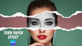Canva Torn Paper Effect for Beginners | Quick & Simple tutorial in 4 minutes