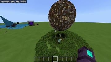 Minecraft bedrock, How to make giant sphere with one command