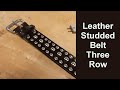 Leather Studded Belt Three Row