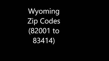 Wyoming Zip Codes