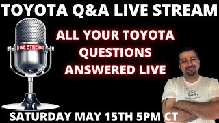 Toyota and Lexus Q&A Livestream