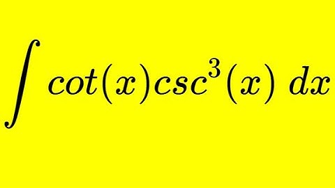 How to integrate a function with Cotangent and Cosecant.