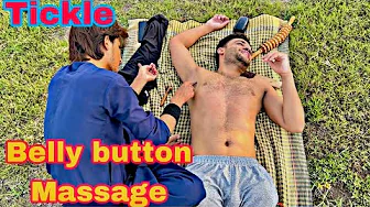 ASMR Abdominal & Chest Massage with Oil | Belly Button Focus + Armpit Tickle Therapy (No Talking)