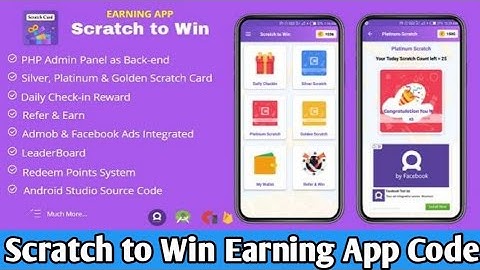 Scratch to Win Android Earning App with Admob & Facebook Ads || Android Studio source code download