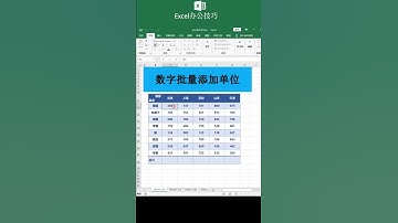 Excel 為所有單元格內的數據一鍵添加單位 職場辦公技巧