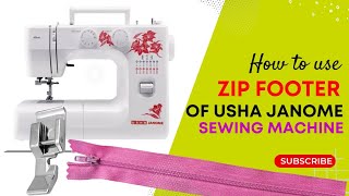 How To Use Zipper Foot In Usha Janomeeasy Way To Attach A Zip To Dress