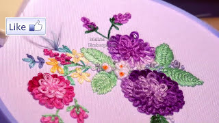 Embroidery  Rosette Chain Stitch | Фестонный тамбурный стежок