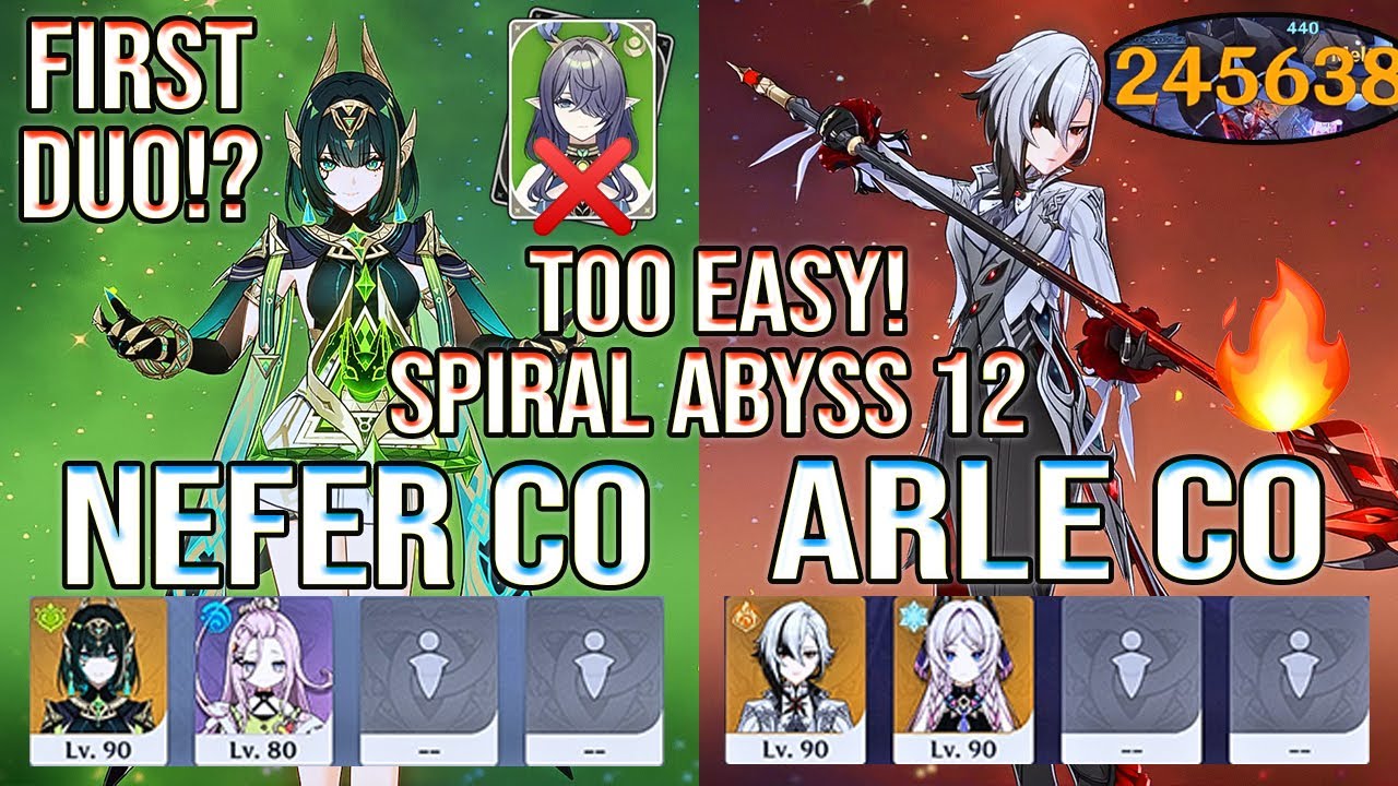 🔥 Can This Duo Really Destroy Spiral Abyss Floor 12?! Nefer (No Lauma) + Arlecchino | Genshin Impact