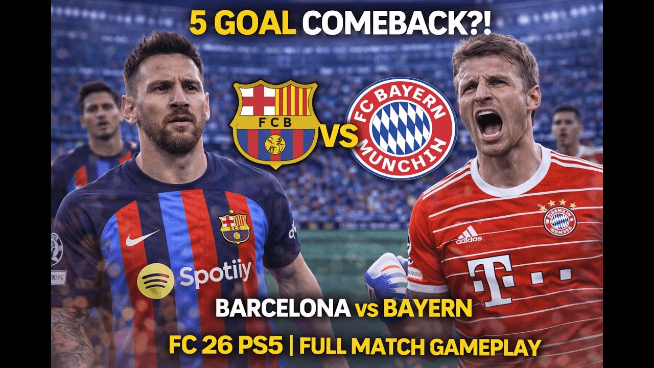 5 Goal Comeback?! Barcelona vs Bayern | FC 26 PS5 | Full Match Gameplay