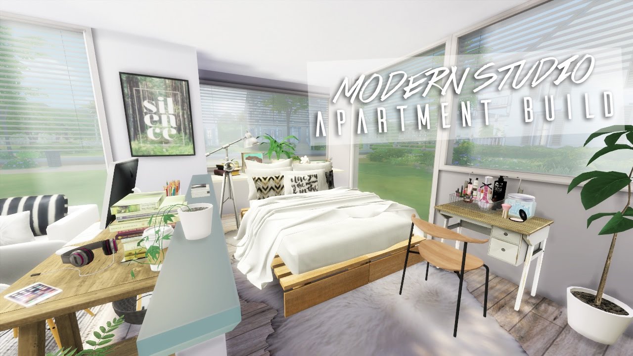 The Sims 4: Modern Studio Apartment  Speedbuild - YouTube