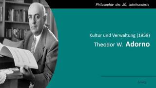 Adorno - Kultur und Verwaltung 1959