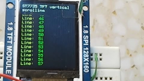 PIC18F4550 ST7735 TFT Vertical Scrolling