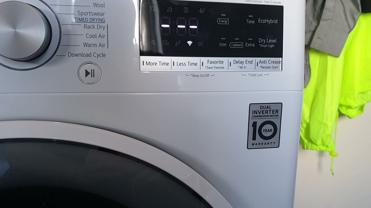 LG FDV309W Heat Pump Tumble Dryer Overview YouTube