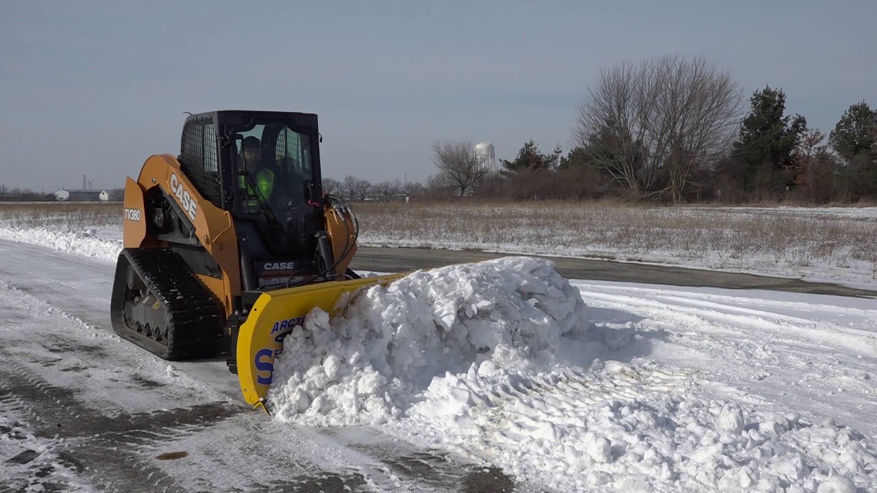 Arctic Power-Angle Sectional Sno-Plow Scraping Hardpack Snow