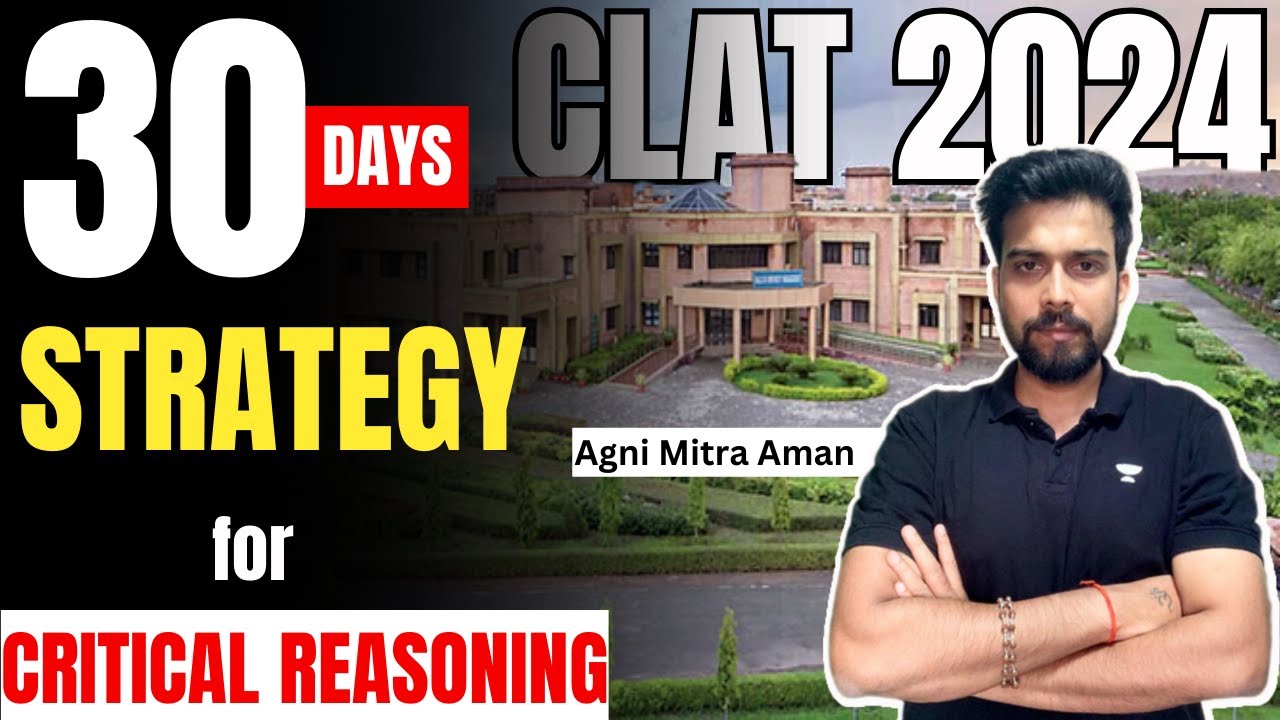 30 Days Strategy for CRITICAL REASONING | CLAT | CLAT 2024 | Unacademy ...