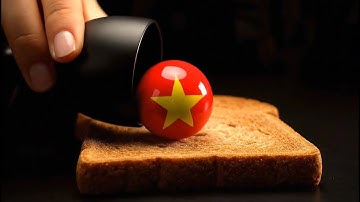 🍞🌍 Crunchy Country Flag Spreading Toast ASMR 🌍🍞