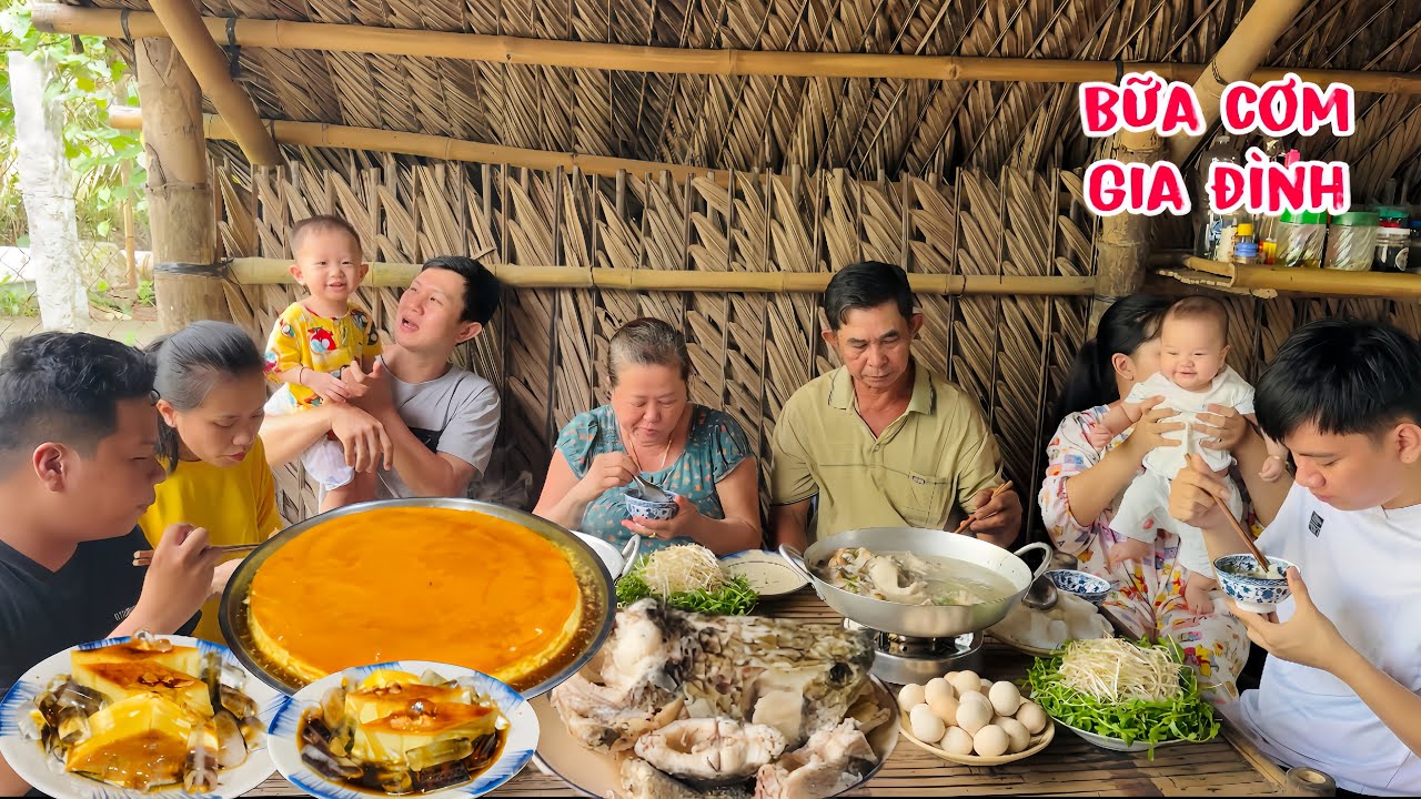 День с семьей моего мужа, наслаждающимися вкуснейшими гигантскими блюдами