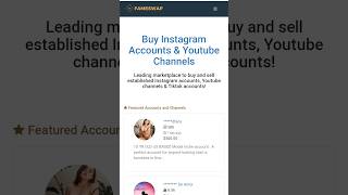 Sale/Buy Instagram Account ??|| Fameswap sale Instagram Account