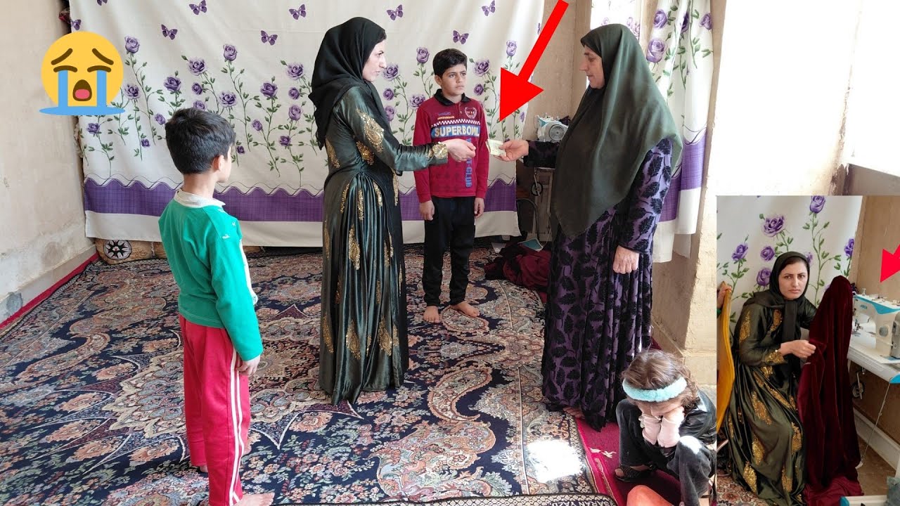 Sakineh sews to support herself and her children. And today a woman came for her clothes.