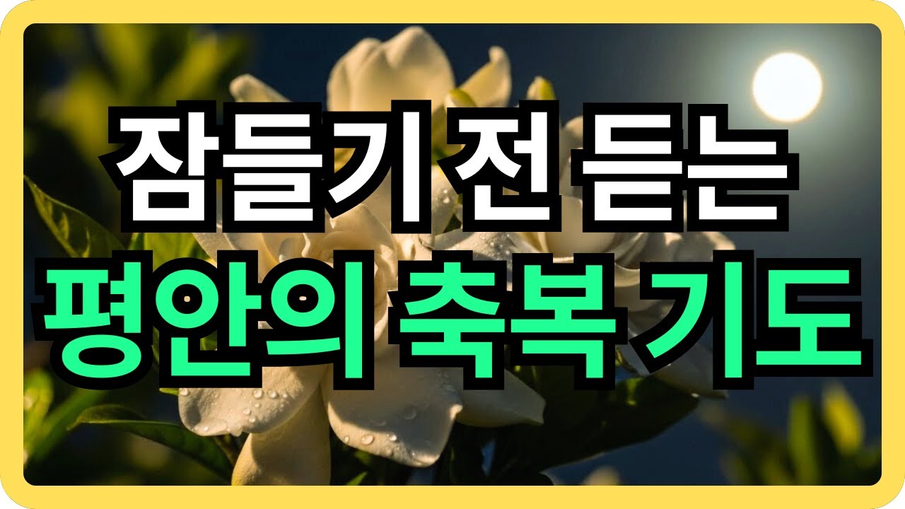 잠들기 전 듣는 평안의 축복 기도ㅣ잠자며 듣는 기도ㅣ잠들기 전 기도ㅣ하루를 마무리하는 기도ㅣ밤기도ㅣ자면서 듣는 기도ㅣ감사기도