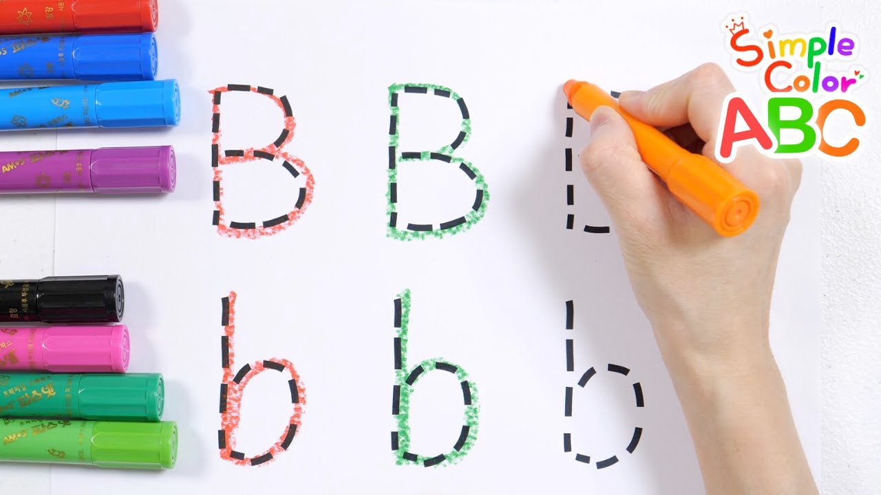 ABC for kids | Easy and fun learning alphabet B by tracing, coloring ...